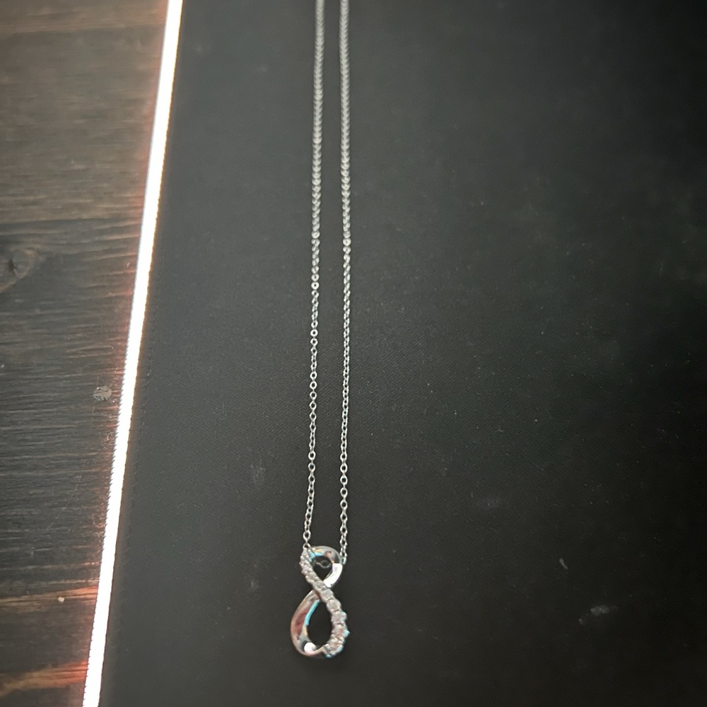 Sterling silver infinite necklace